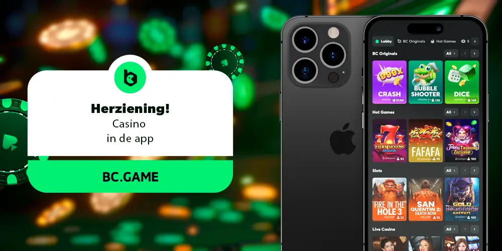 Mobiele casino-app met populaire spellen